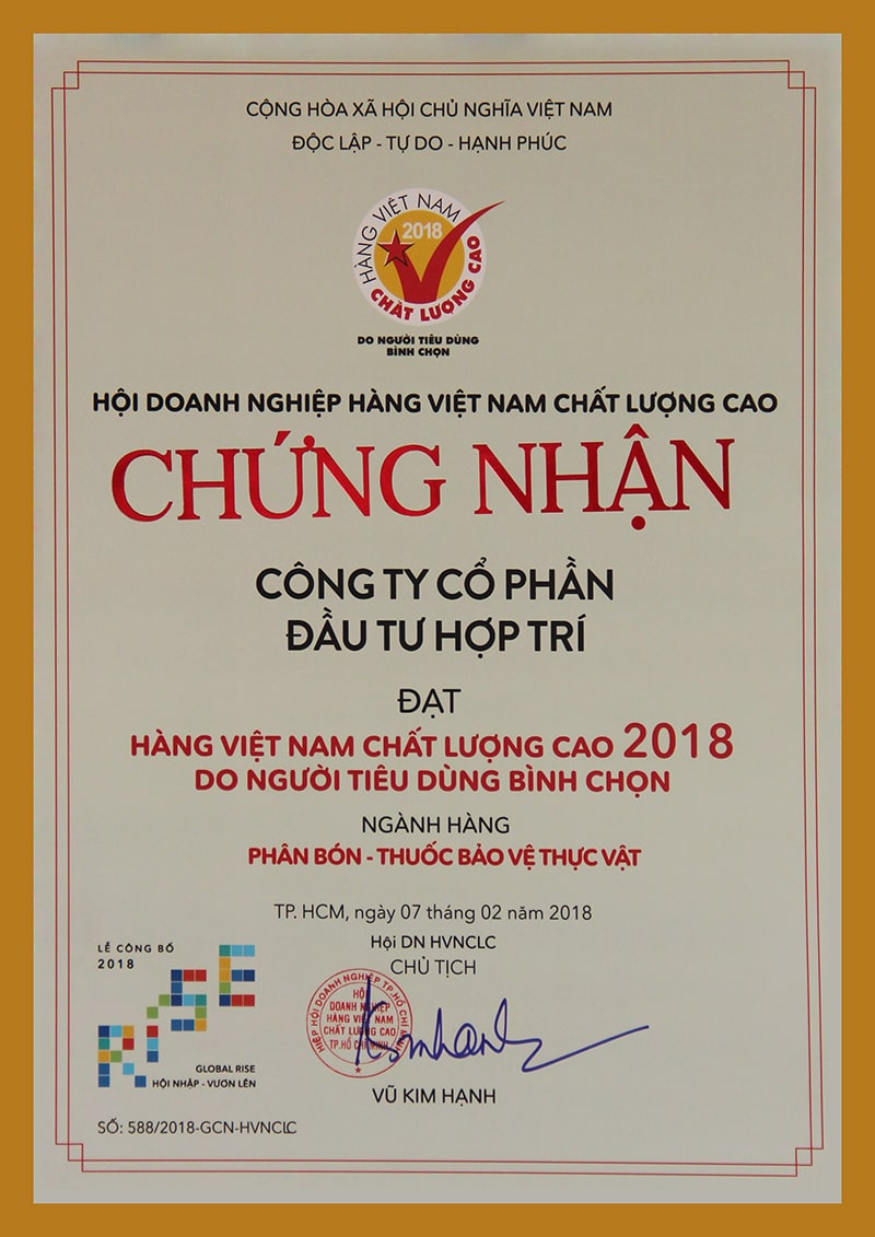 Hàng Việt Nam chất lượng cao 2018